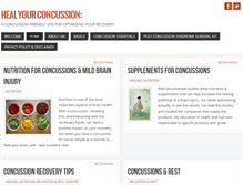 Tablet Screenshot of healyourconcussion.com